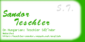 sandor teschler business card